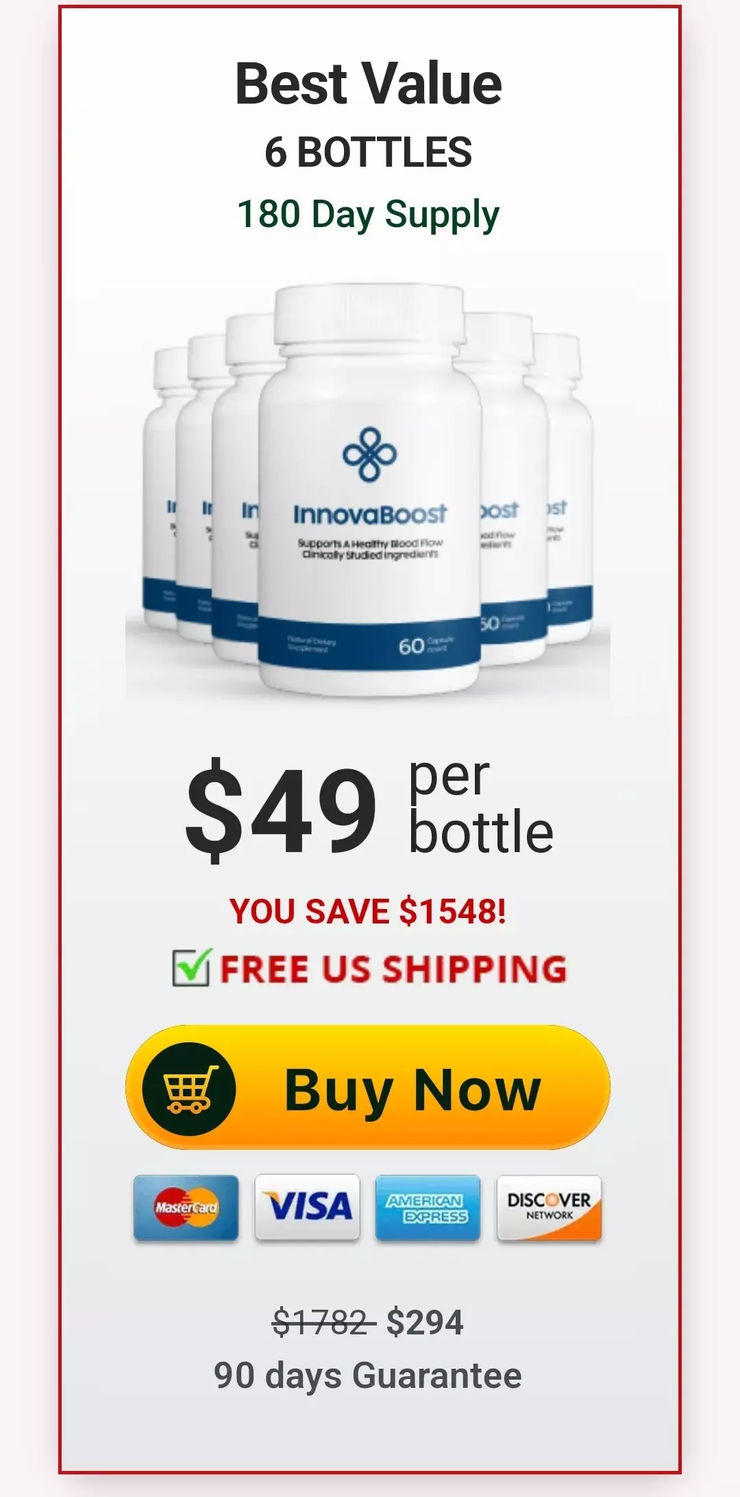 InnovaBoost™ 6 bottles pricing